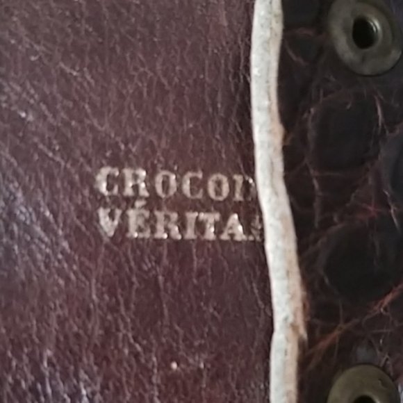 Sz.30🌞ALLIGATOR SKIN LEATHER BELT SZ. 30 - Picture 8 of 11